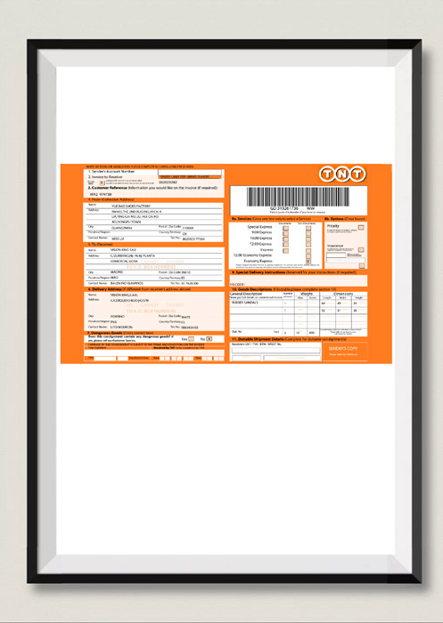 TNT waybill