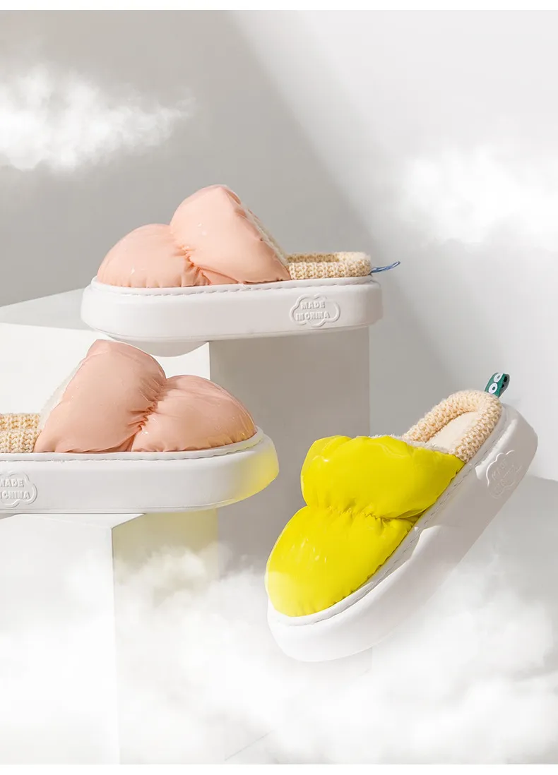 woman winter warm indoor slipper