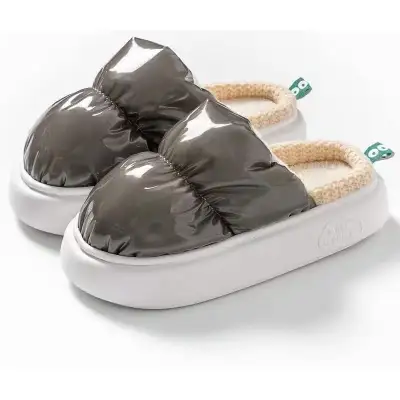 woman winter warm indoor slipper