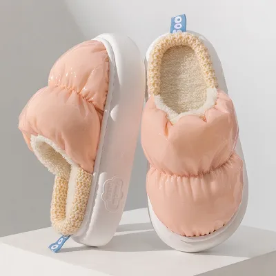 woman winter warm indoor slipper