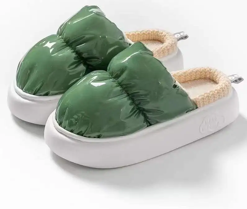 woman winter warm indoor slipper