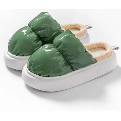 woman winter warm indoor slipper