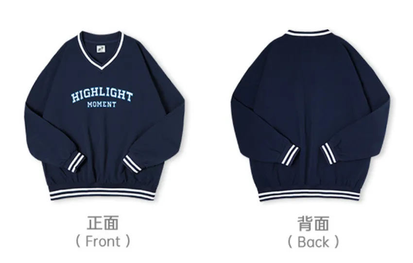 V-neck uniform sports shoulder long sleeve T-shirt