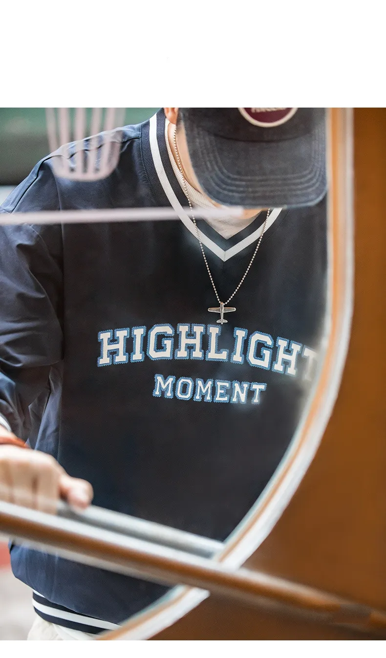 V-neck uniform sports shoulder long sleeve T-shirt