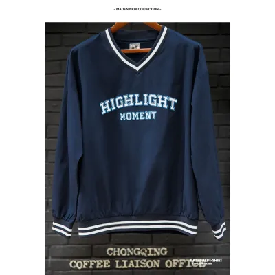 V-neck uniform sports shoulder long sleeve T-shirt