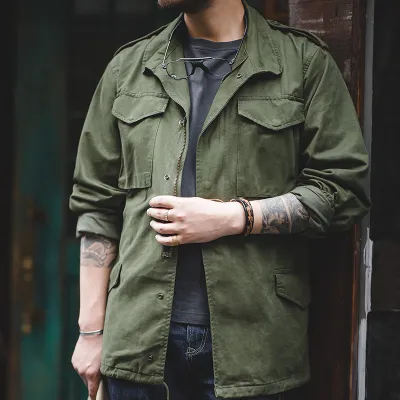 American vintage jacket Ami khaki trench coat