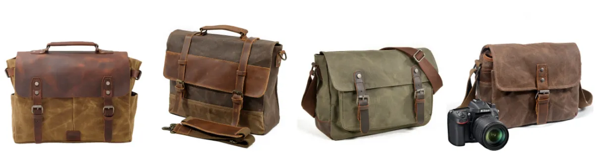 Oil wax canvas travel backpack