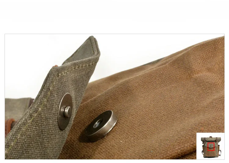 Oil wax canvas travel backpack