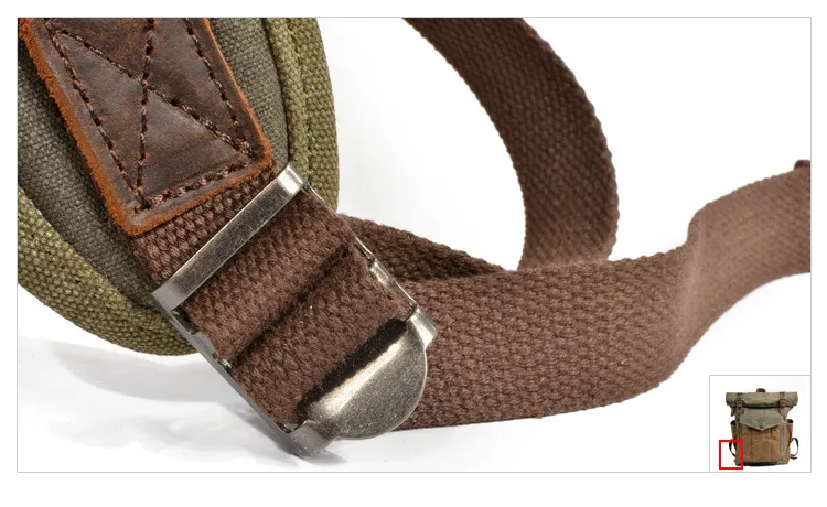 Oil wax canvas travel backpack