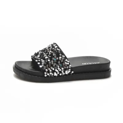 Sequined fashion slippers for ladies