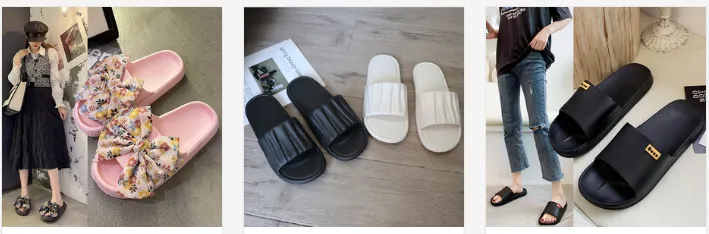 Sequined fashion slippers for ladies