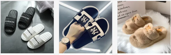 Sequined fashion slippers for ladies