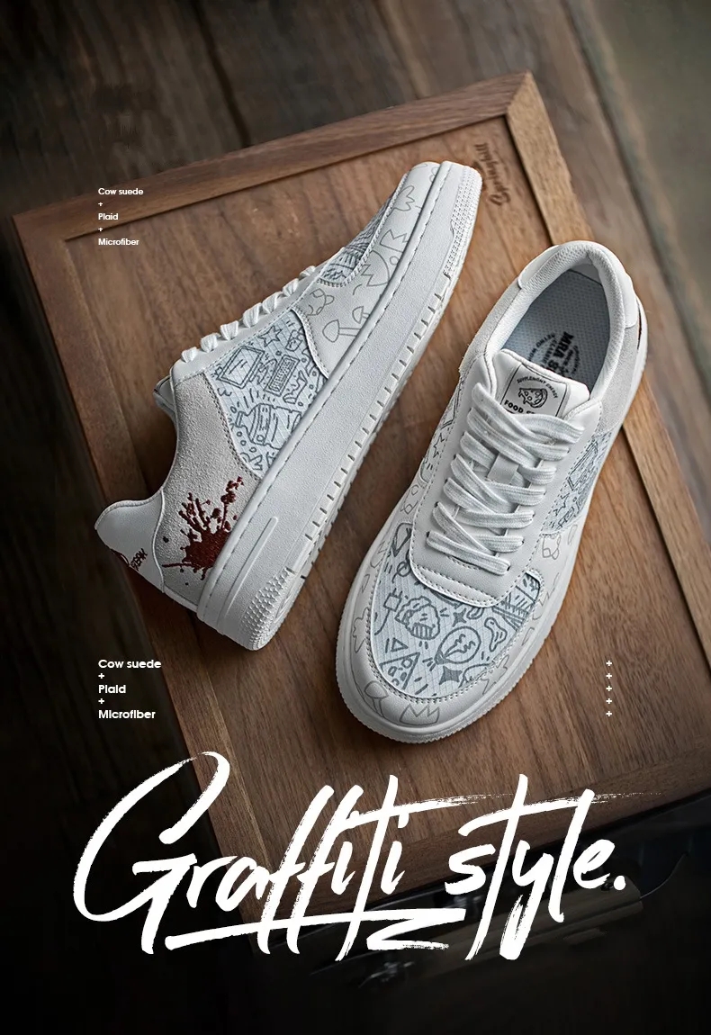white painting sneakers