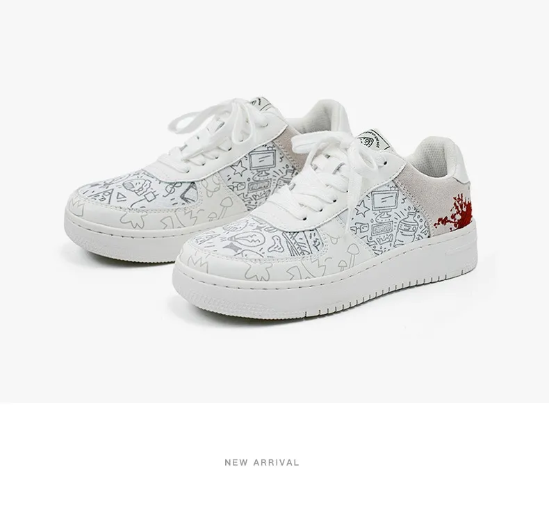 white painting sneakers