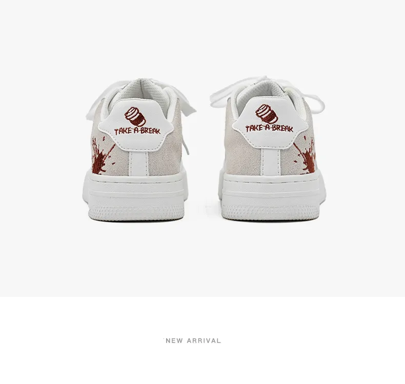 white painting sneakers