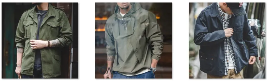 Cargo Japanese vintage Swedish biker jacket Ami Khaki cotton wash Army green jacket men Cargo Japanese vintage Swedish biker jacket Ami Khaki cotton wash Army green jacket men