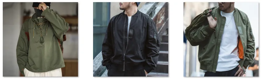 Cargo Japanese vintage Swedish biker jacket Ami Khaki cotton wash Army green jacket men Cargo Japanese vintage Swedish biker jacket Ami Khaki cotton wash Army green jacket men