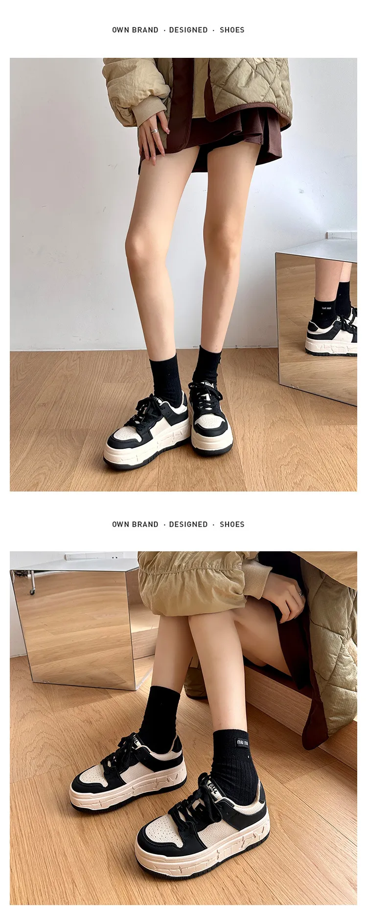 woman fashion thick soled casual shoes