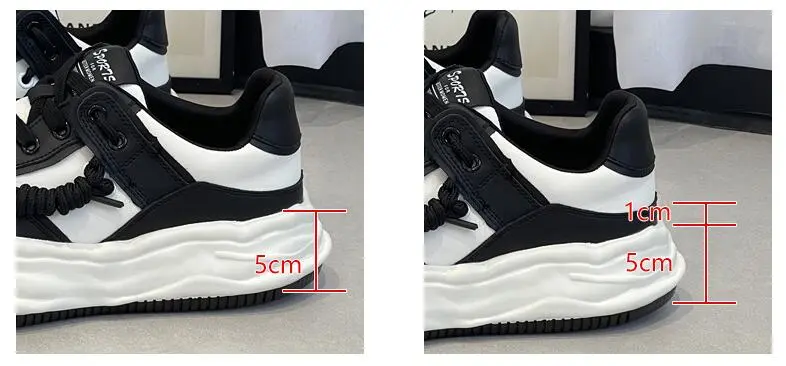 thick sole leather casual shoes