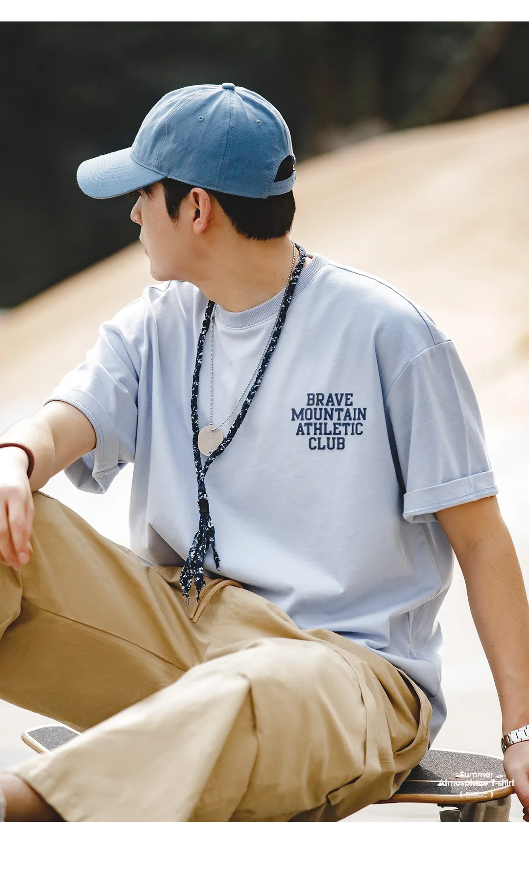 American casual Macaron color short sleeve T-shirt