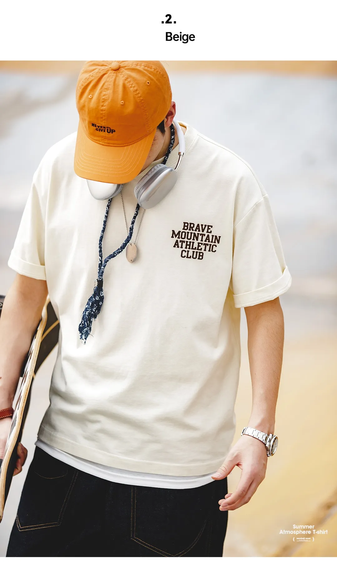 American casual Macaron color short sleeve T-shirt