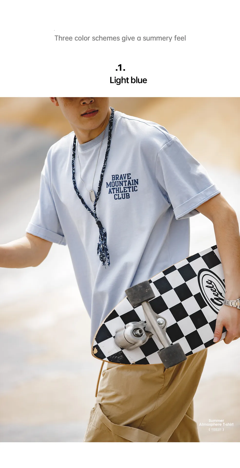 American casual Macaron color short sleeve T-shirt