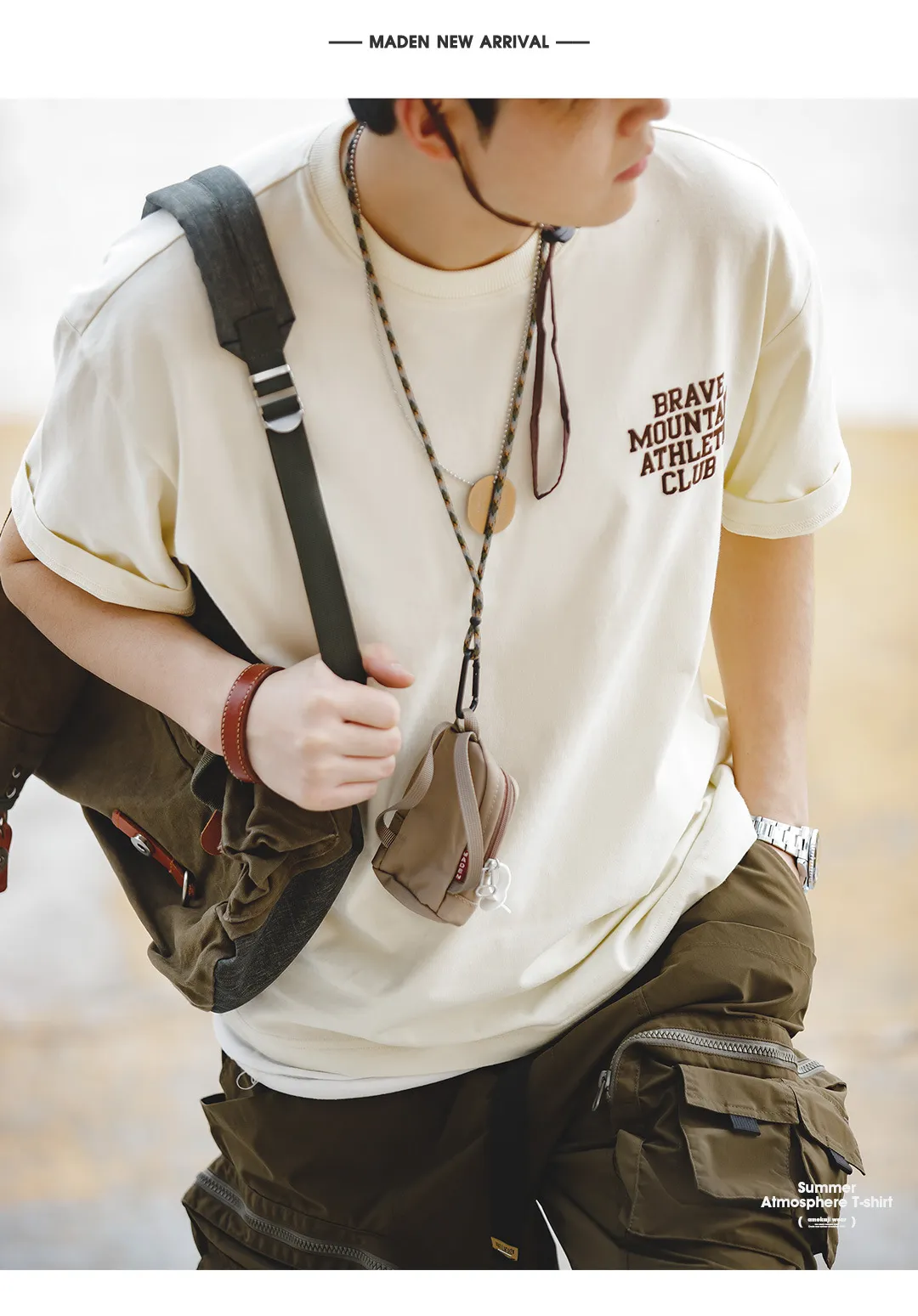 American casual Macaron color short sleeve T-shirt