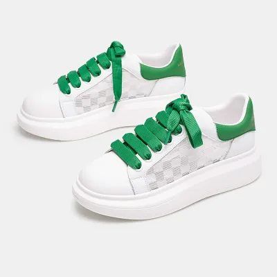 woman white sneakers