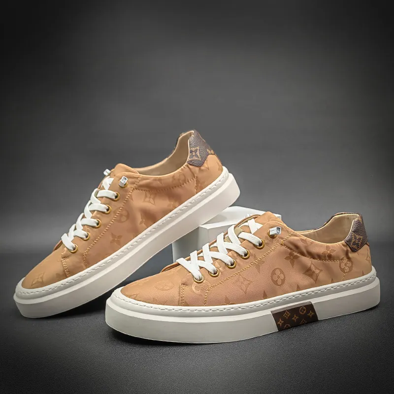 genuine leather men sneakers