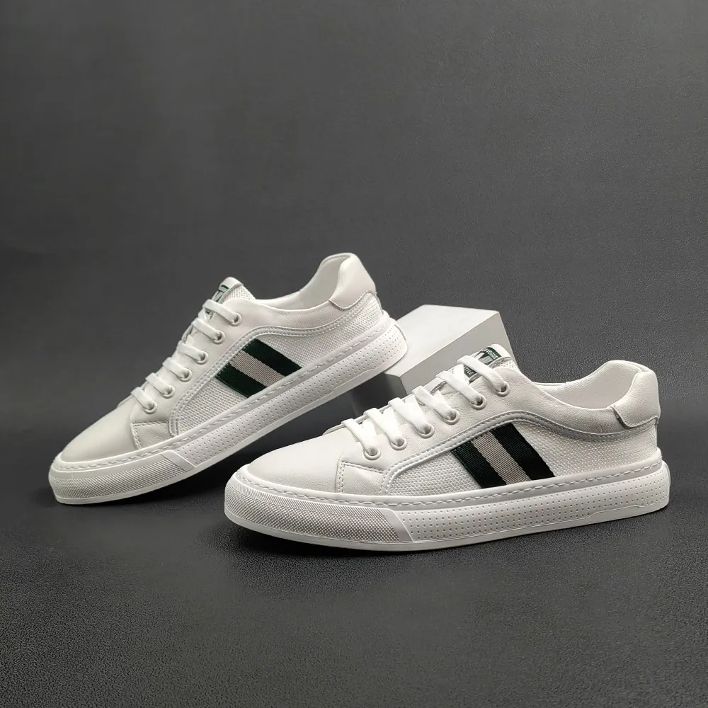 genuine leather men sneakers