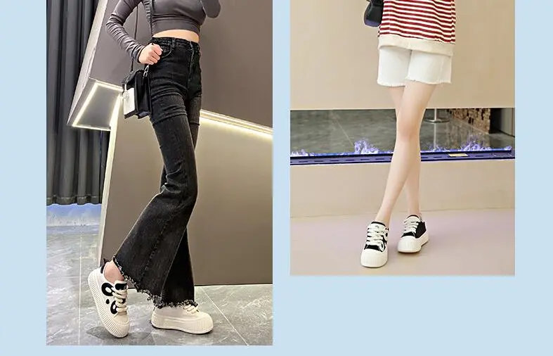 thick soles panda shoes