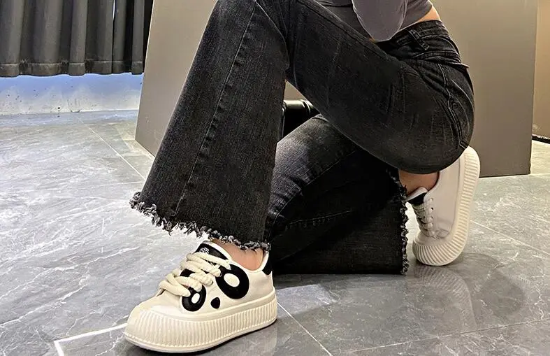 thick soles panda shoes