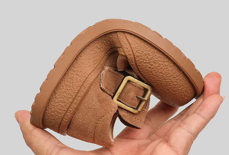 Children's leather cow suede anti-kick flat shoes Children's leather cow suede anti-kick flat shoes