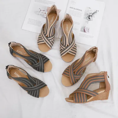 new arrival customized brand woman wedge sandal