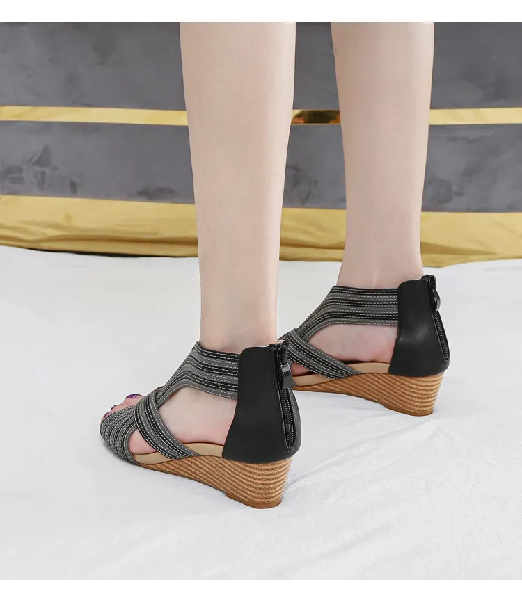 new arrival customized brand woman wedge sandal
