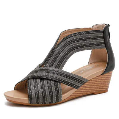 new arrival customized brand woman wedge sandal